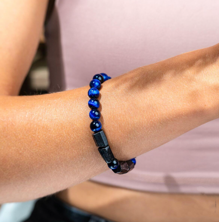 Bracciale Protezione Lapislazzuli e Tormalina Blu