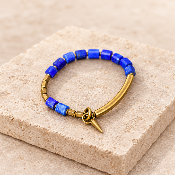 Casual Kupfer Lapislazuli - Armband