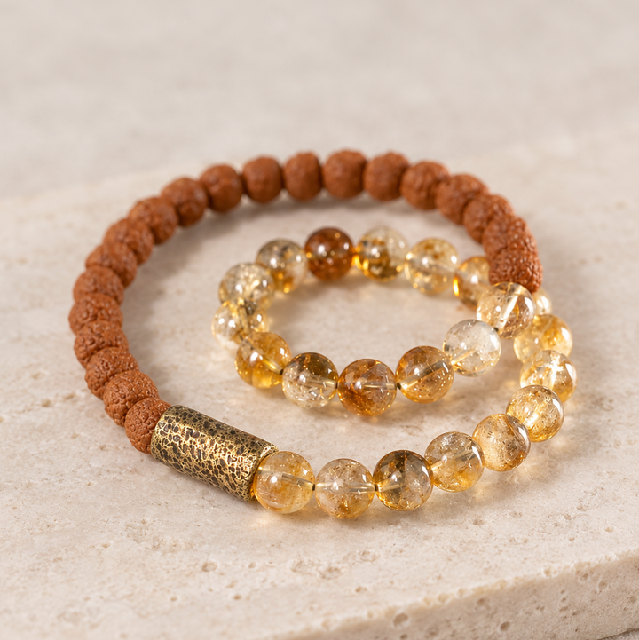 Braccialetto Himalayan Rudraksha Shine