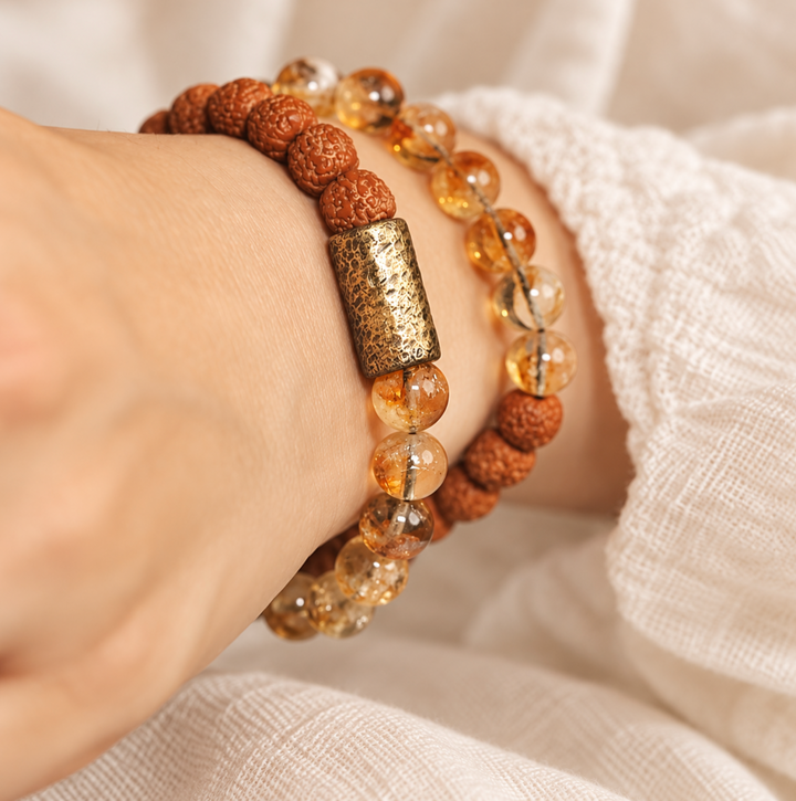 Braccialetto Himalayan Rudraksha Shine