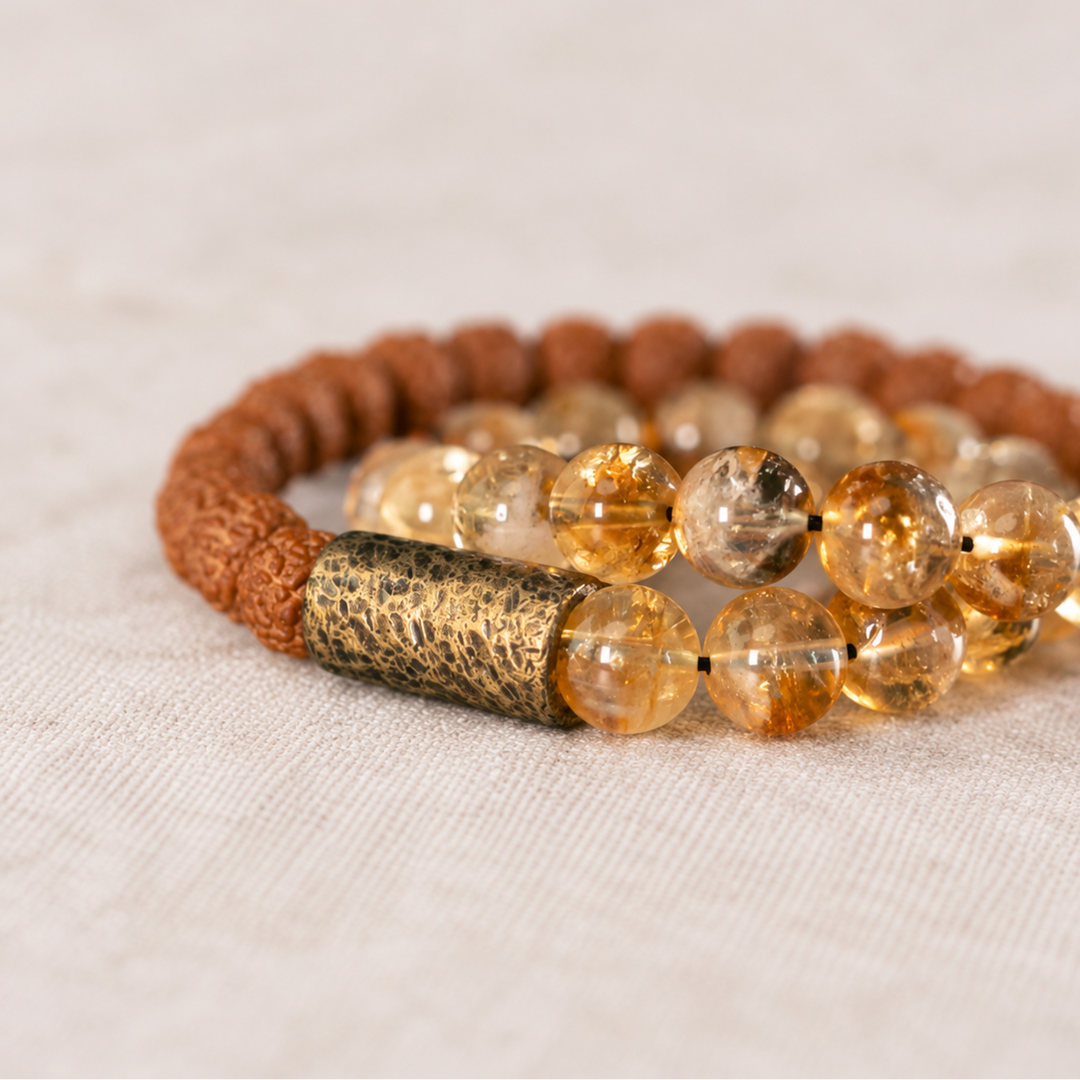 Braccialetto Himalayan Rudraksha Shine