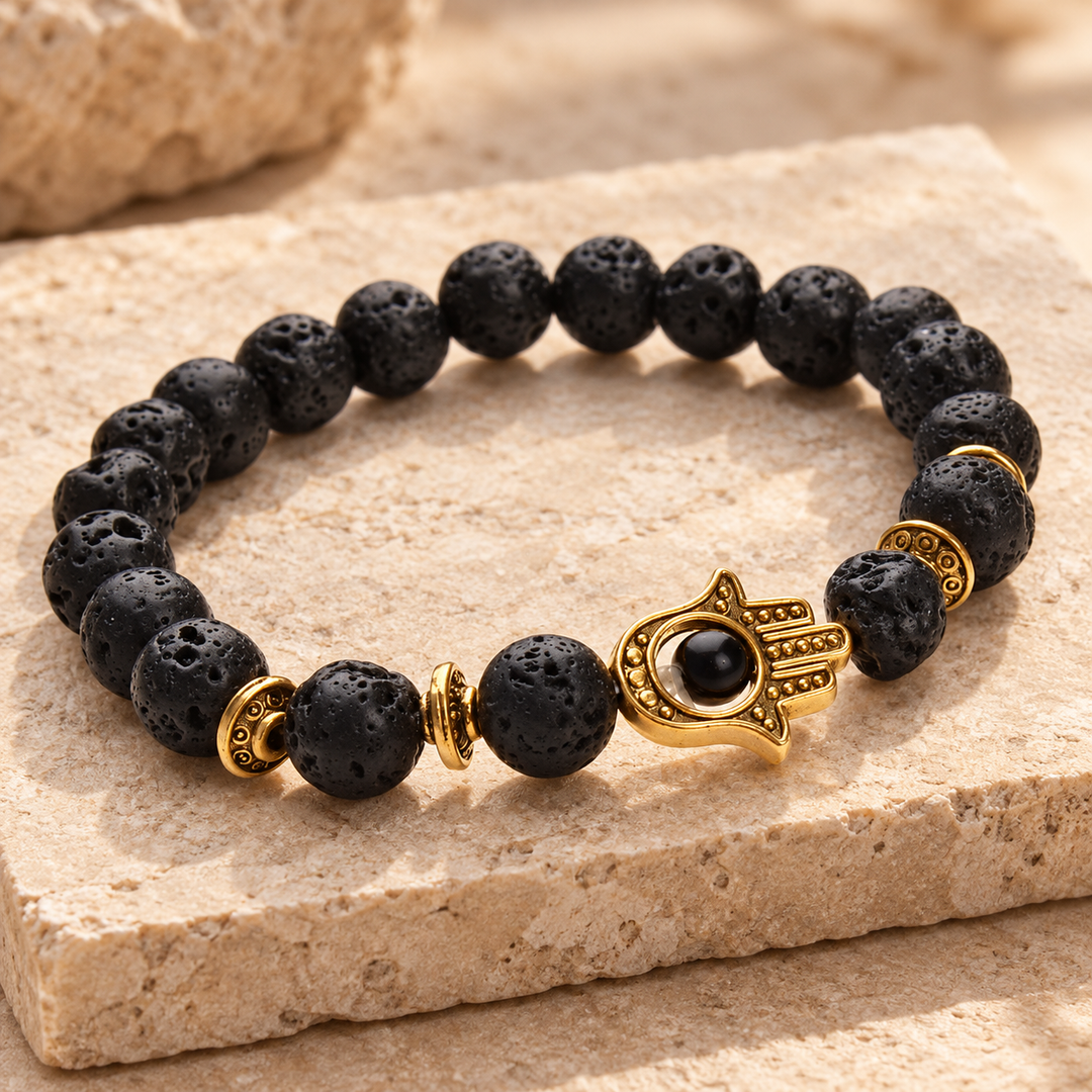 Braccialetto con occhio di Hamsa
