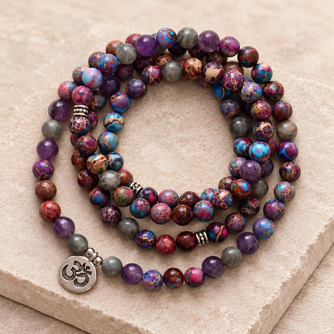 Collana Mala in diaspro mistico