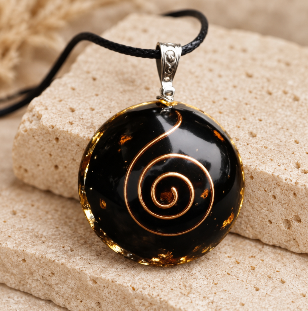 Collana di ossidiana protettiva Orgon