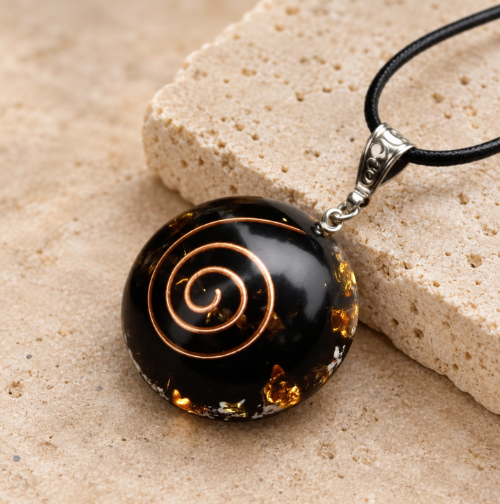 Collana di ossidiana protettiva Orgon