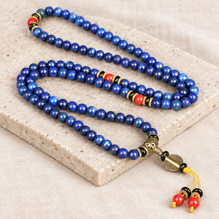 Collana di lapislazzuli tibetani