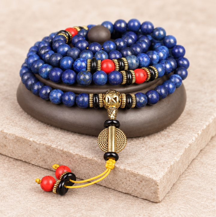 Collana di lapislazzuli tibetani