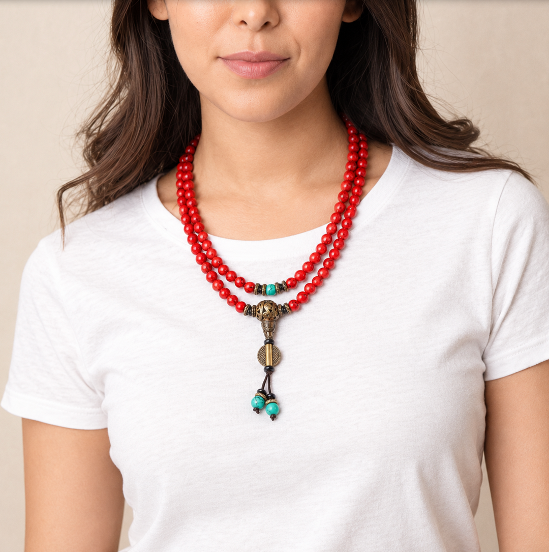 Collana di turchese tibetano