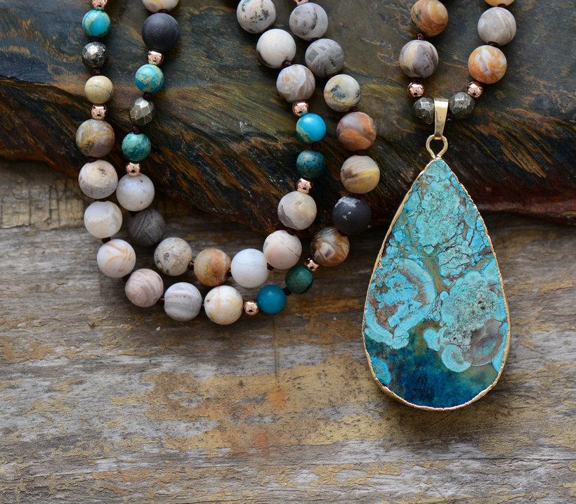 "Ocean Teardrop" - Halskette - LAMIVA.de - Yoga Schmuck - Spiritualität