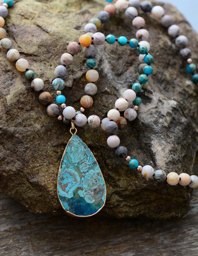 "Ocean Teardrop" - Halskette - LAMIVA.de - Yoga Schmuck - Spiritualität