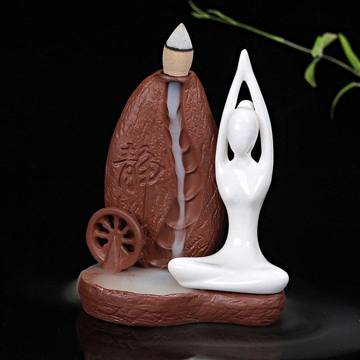 Yogi Räucherstatue mit Rückfluss - LAMIVA.de - Yoga Schmuck - Spiritualität